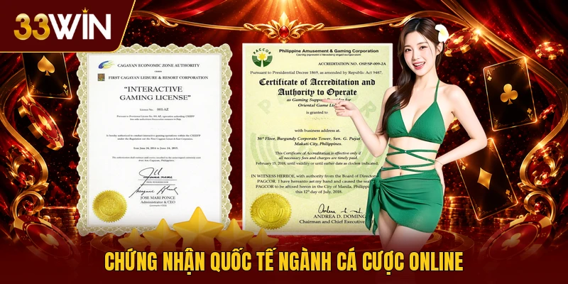 Chứng nhận quốc tế ngành cá cược online