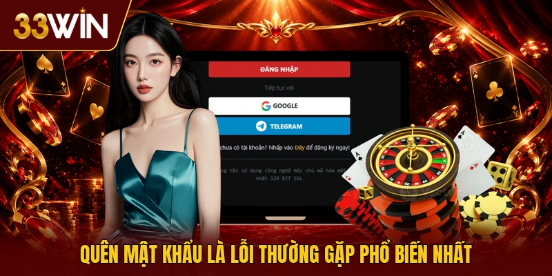 Quên mật khẩu là lỗi thường gặp phổ biến nhất